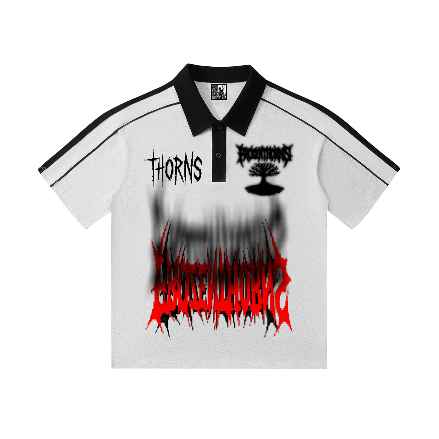 Contrast Collar Polo - RED