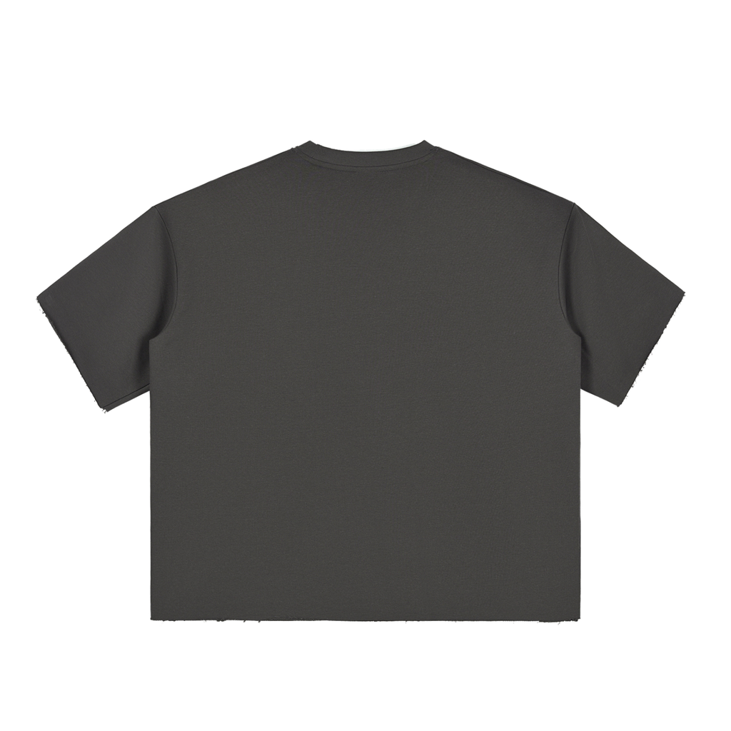 Boxy Raw-Edge Tee - Human Shape
