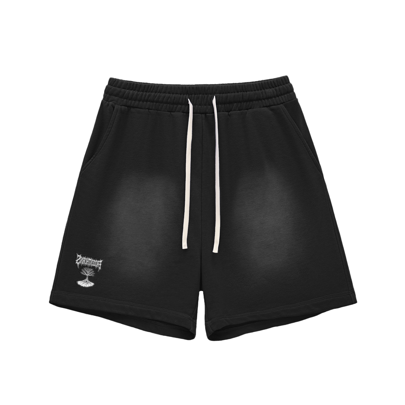 Raw Edge Cotton Shorts - FT Logo