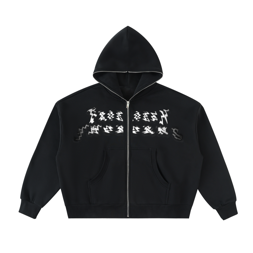 Full-Zip Boxy Hoodie - FrozenThorns