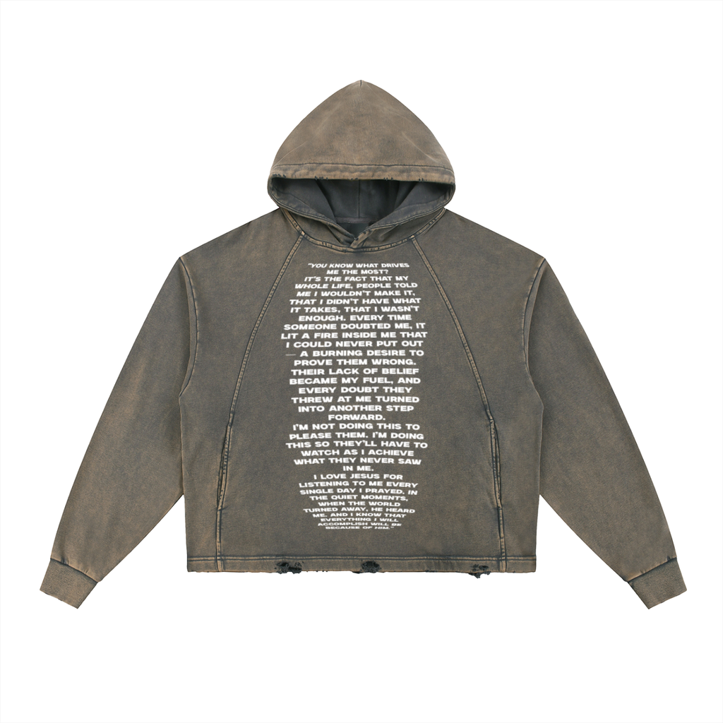 Vintage Fray Hoodie – I Just Want to Say