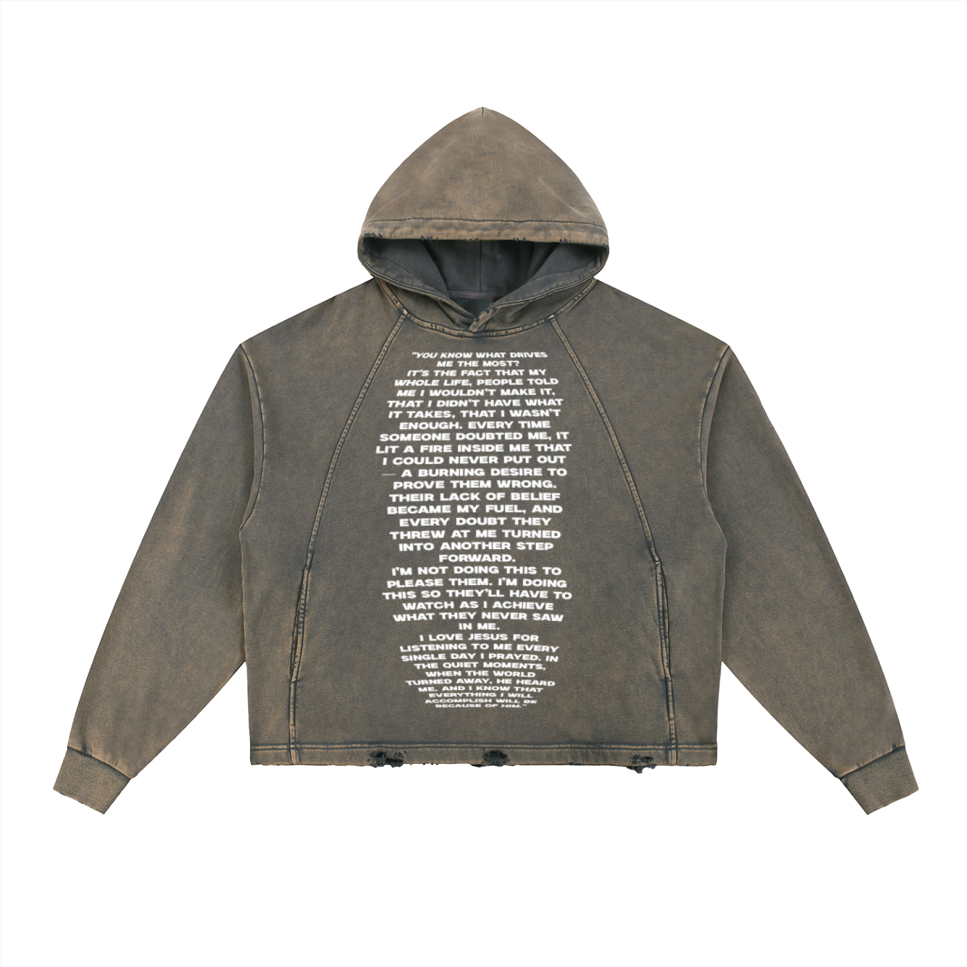 Vintage Fray Hoodie – I Just Want to Say