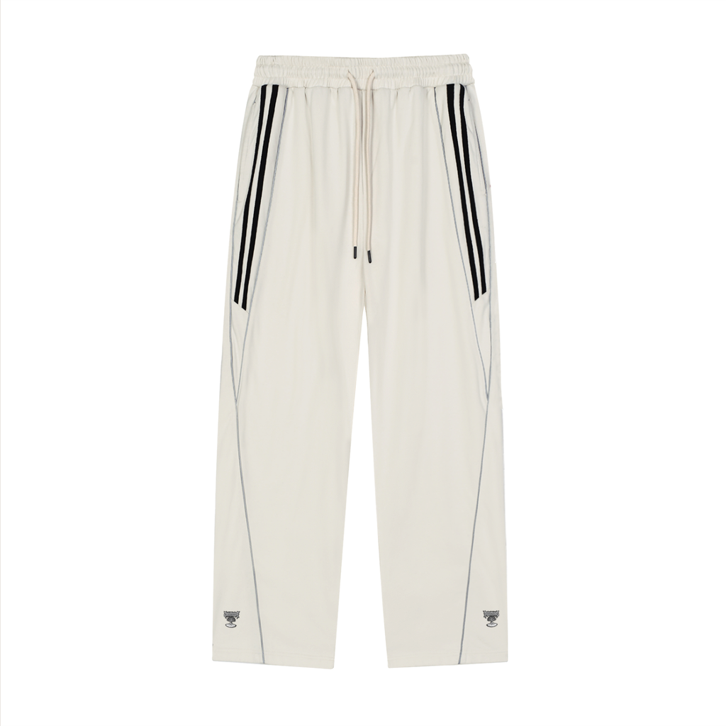 Striped Straight-Leg Sweatpants - Lost Skull