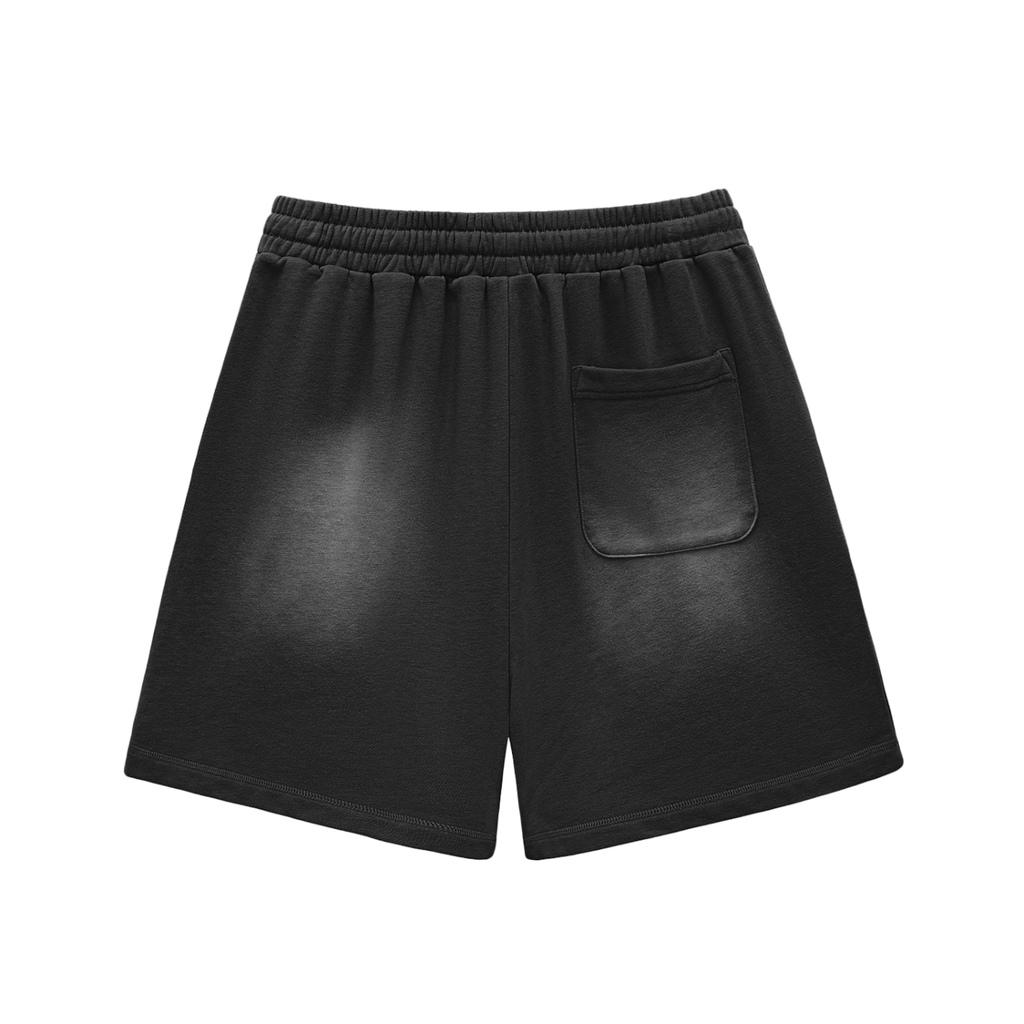 Raw Edge Cotton Shorts - FT Logo