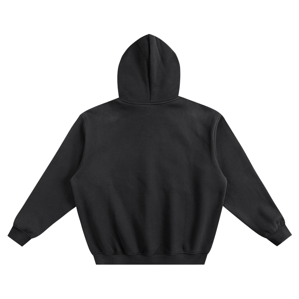 Fleeced Boxy Hoodie - Shadow Kitten
