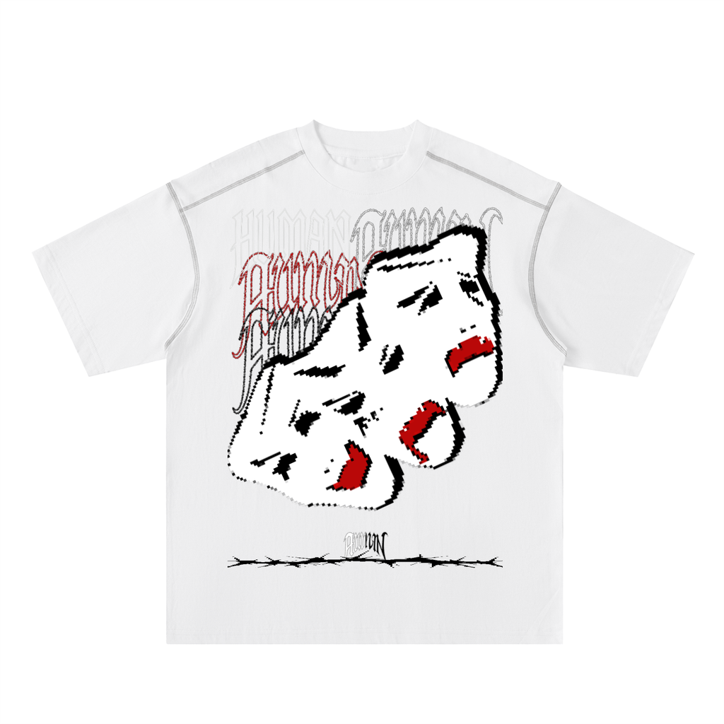 Oversized Contrast Tee - Human Emotion