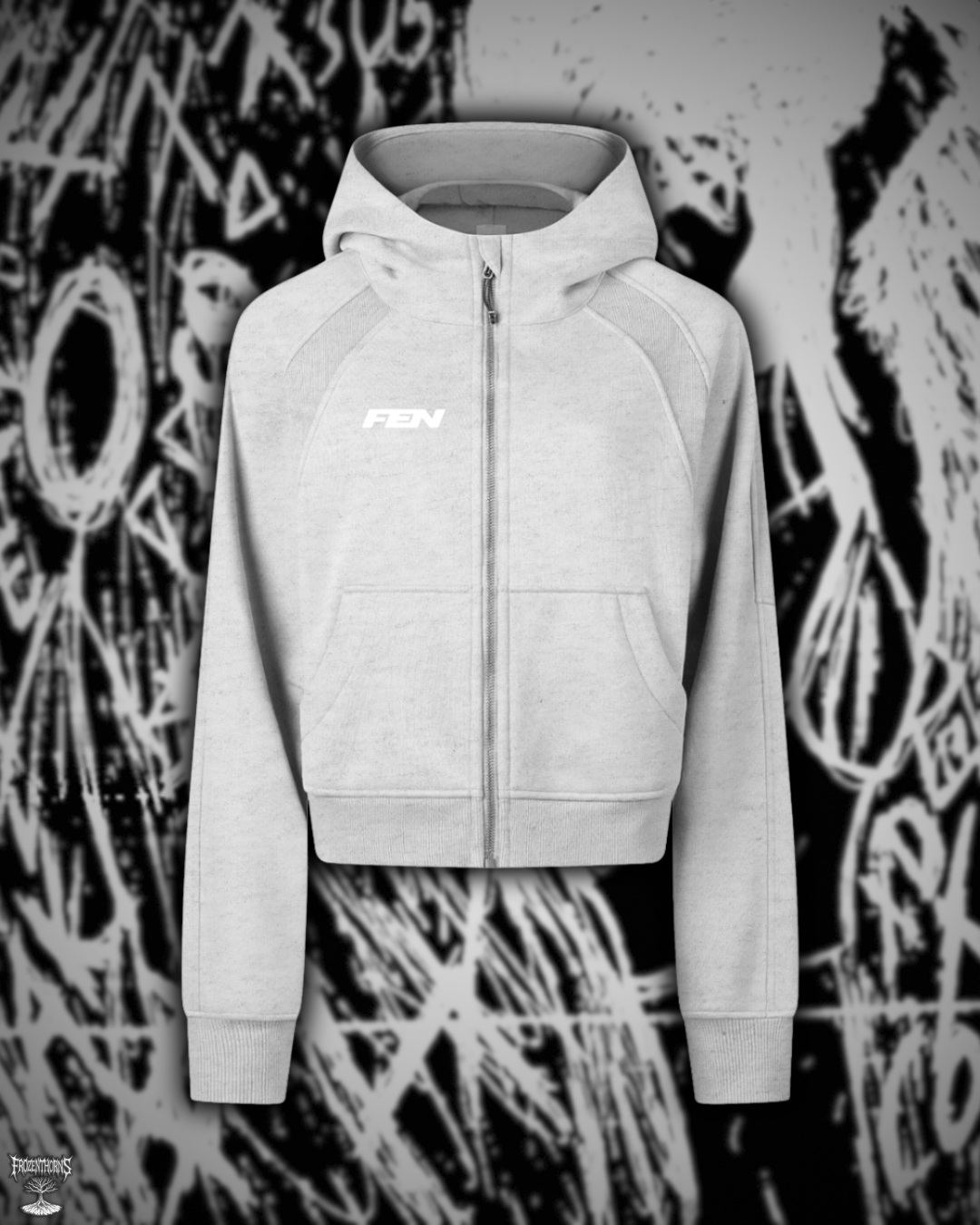 Cropped Zip Hoodie - FEN