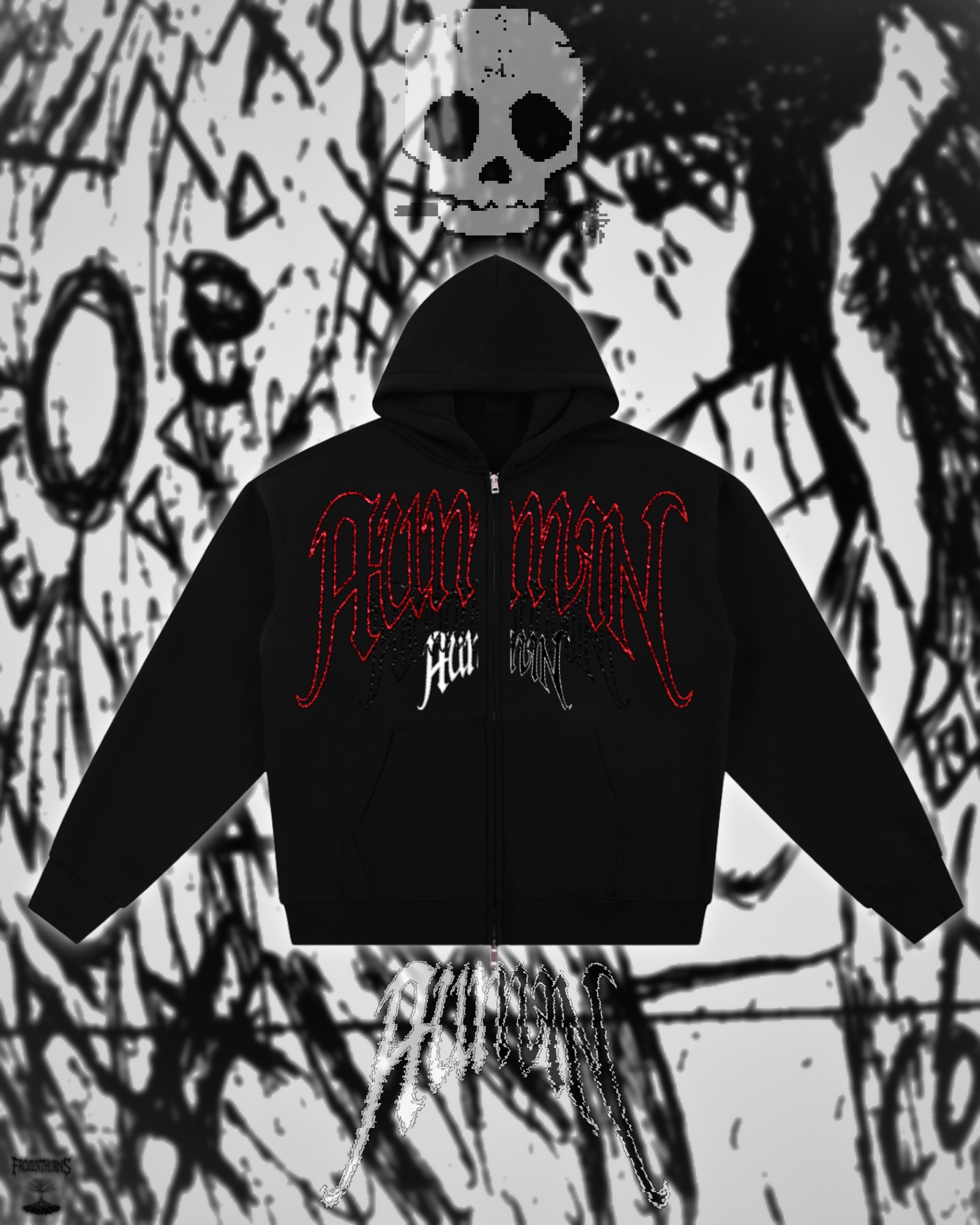 Fleece Zip Hoodie - Human Fragments