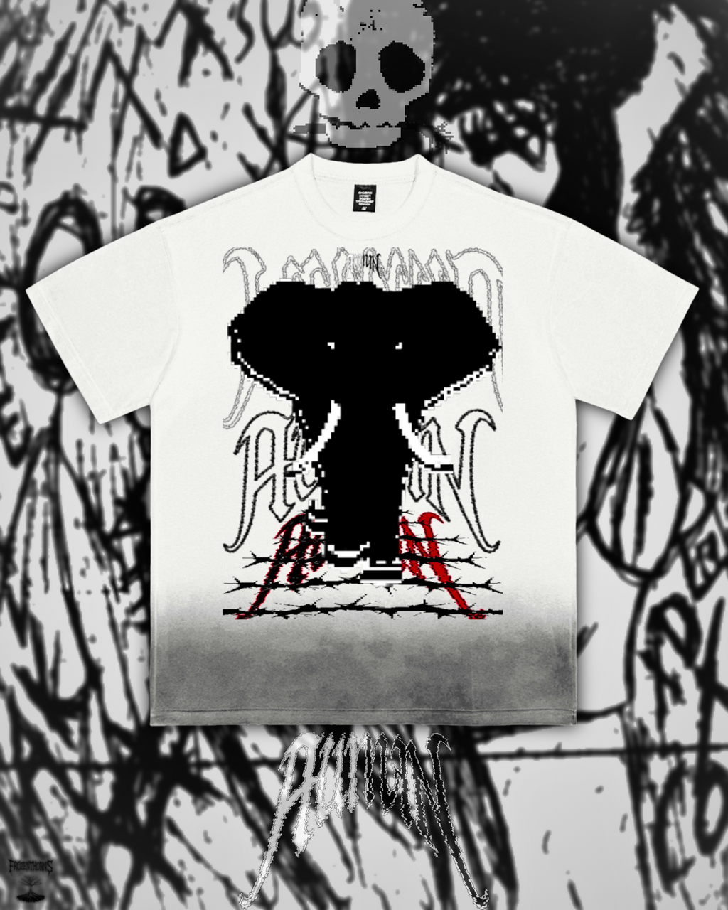 Sunfade Vintage Tee - Elephant