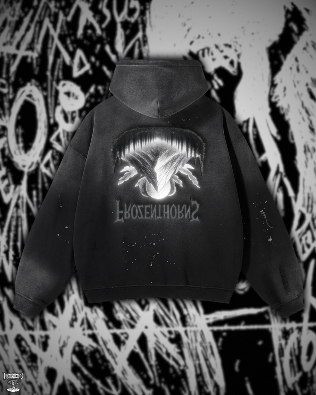 Vintage Frayed Hoodie - Moonlight