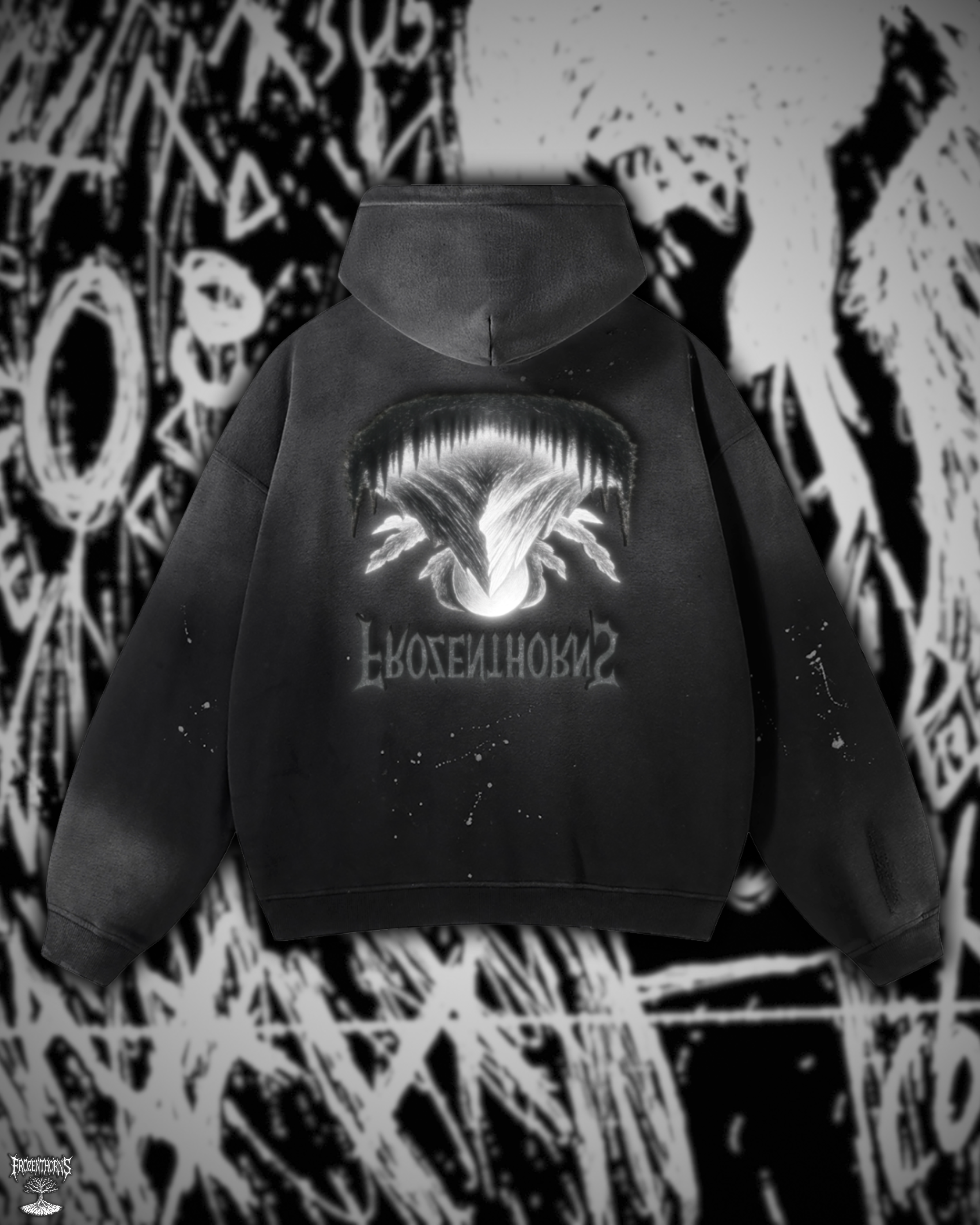 Vintage Frayed Hoodie - Moonlight