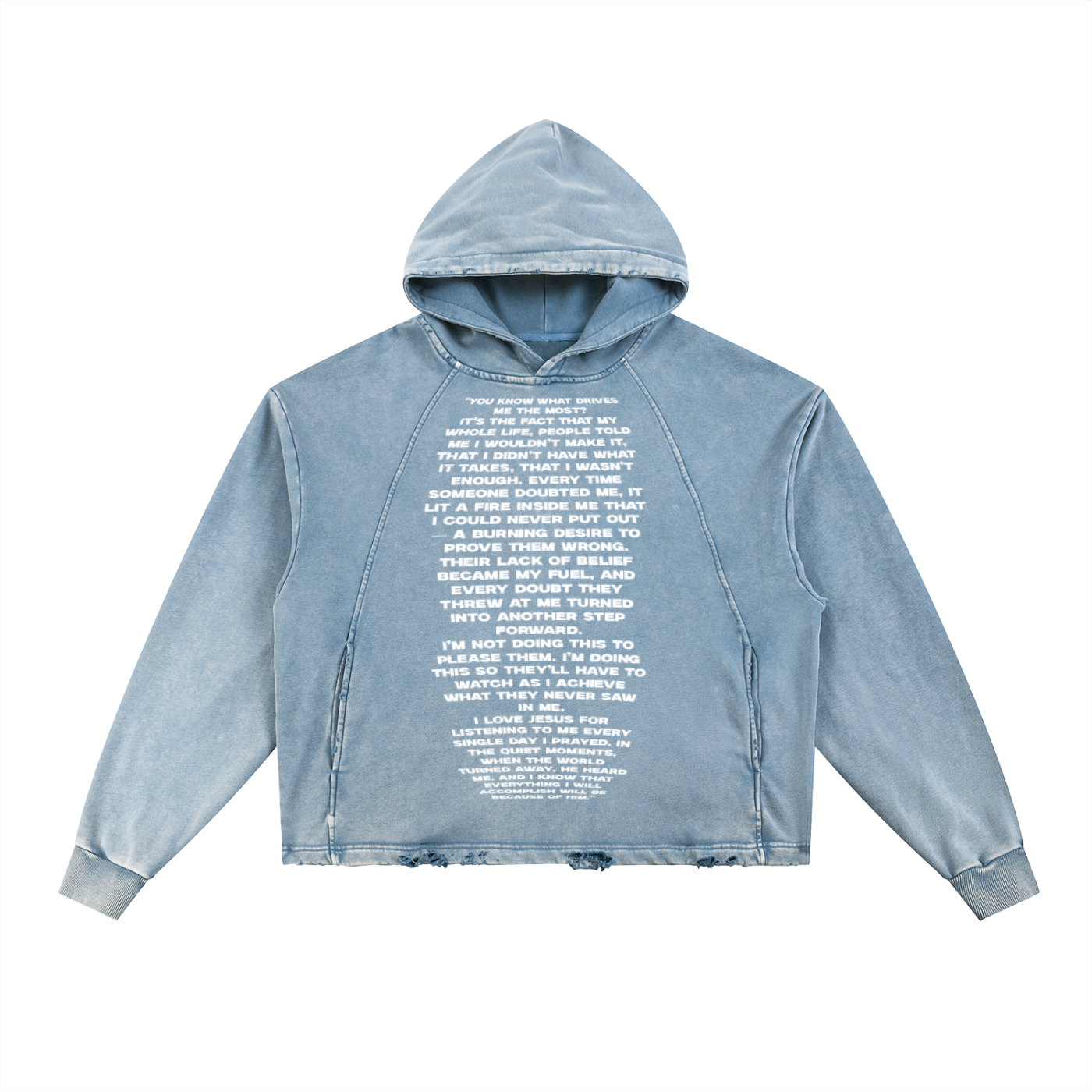 Vintage Fray Hoodie – I Just Want to Say
