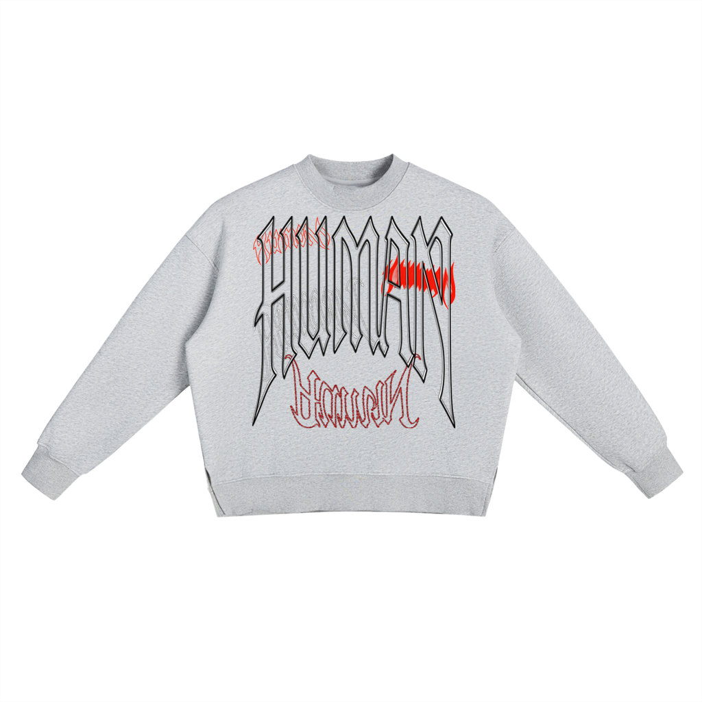 Fleece Side-Slit Sweatshirt - Echo Human