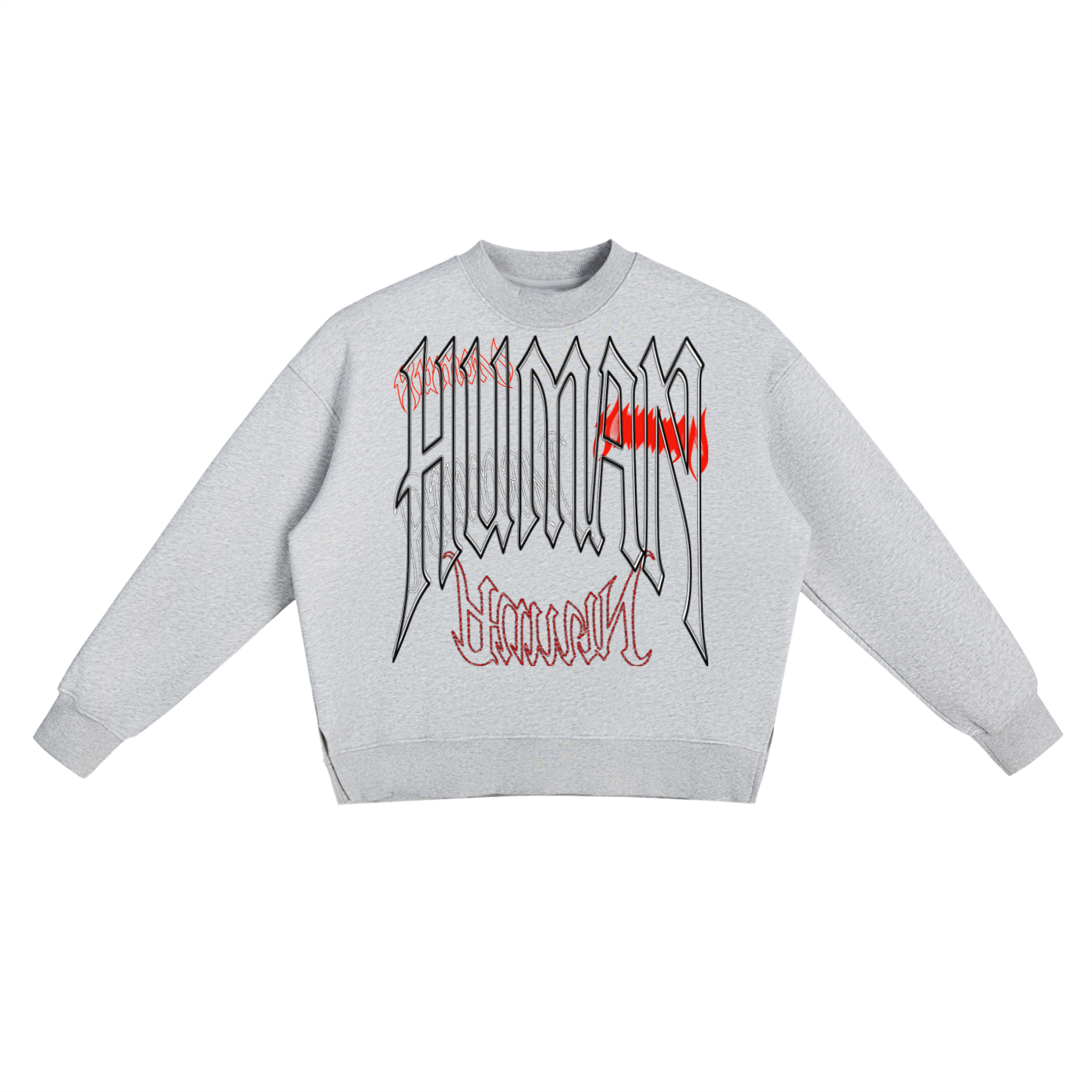 Fleece Side-Slit Sweatshirt - Echo Human