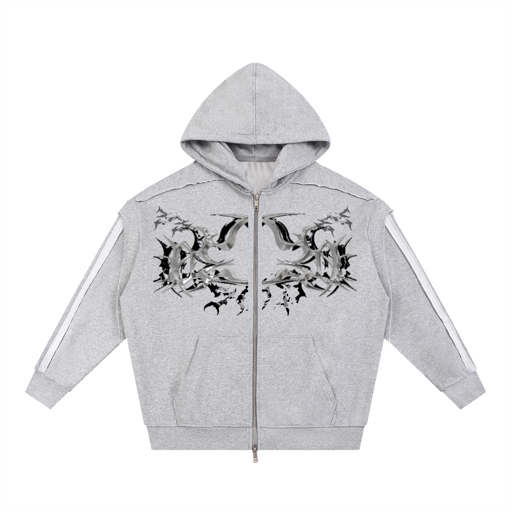 Contrast Zip Hoodie SAD