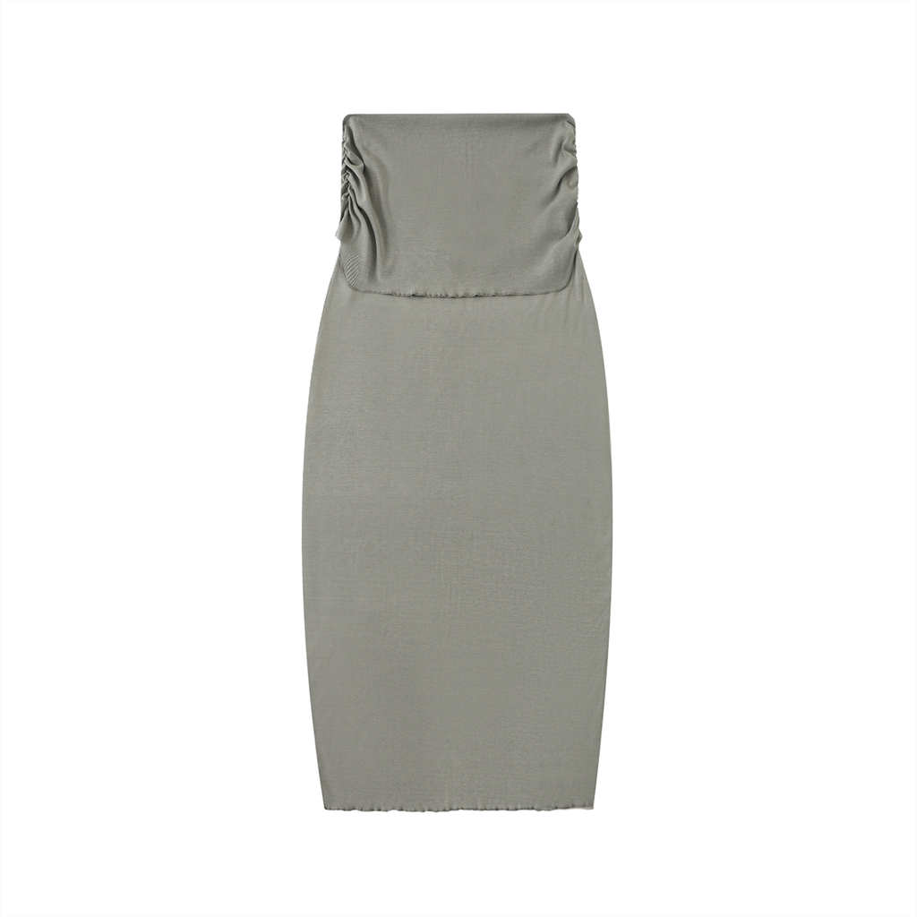 Washed Slim Maxi Skirt - Sand