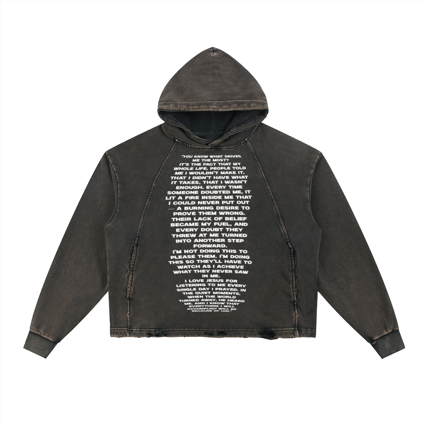 Vintage Fray Hoodie – I Just Want to Say