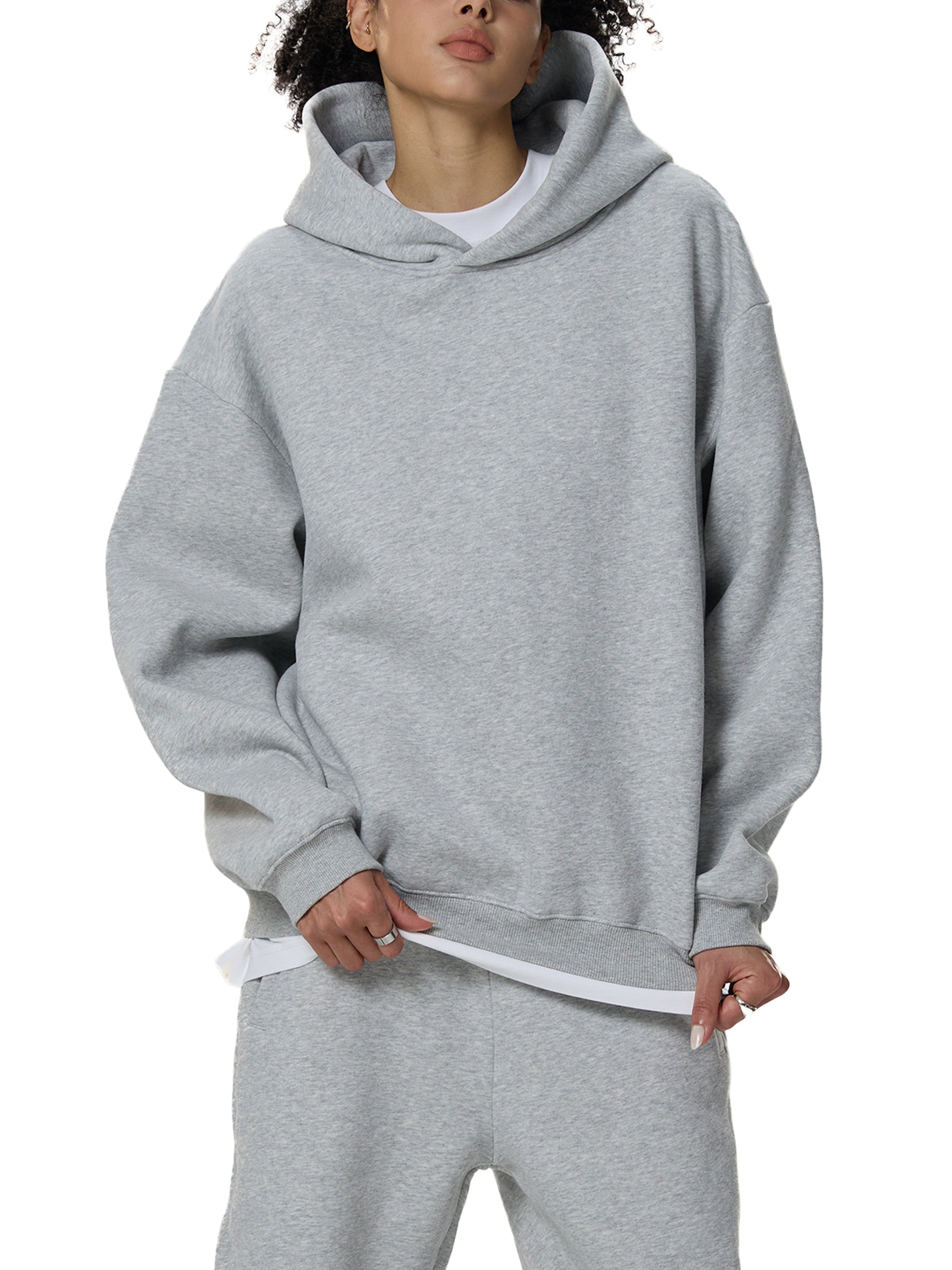Fleeced Boxy Hoodie - Cartoon Chic