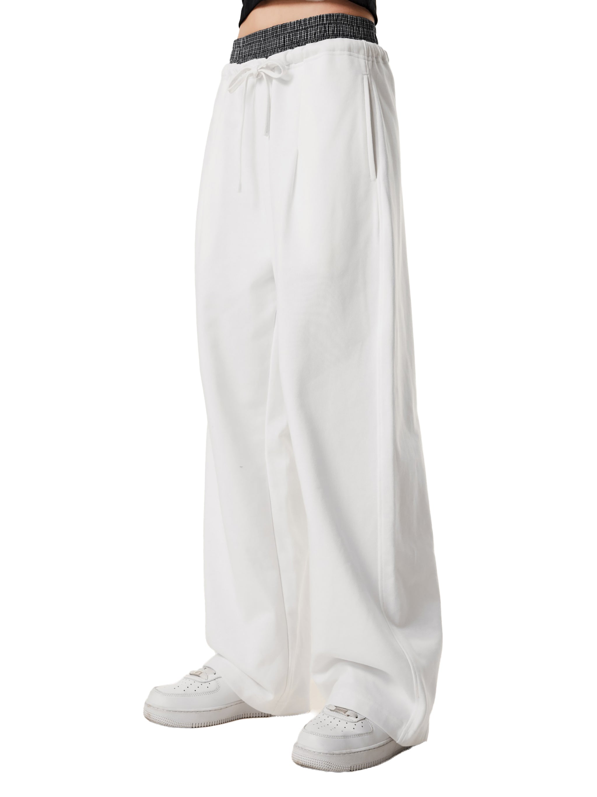 Contrast Plaid Pants - FT