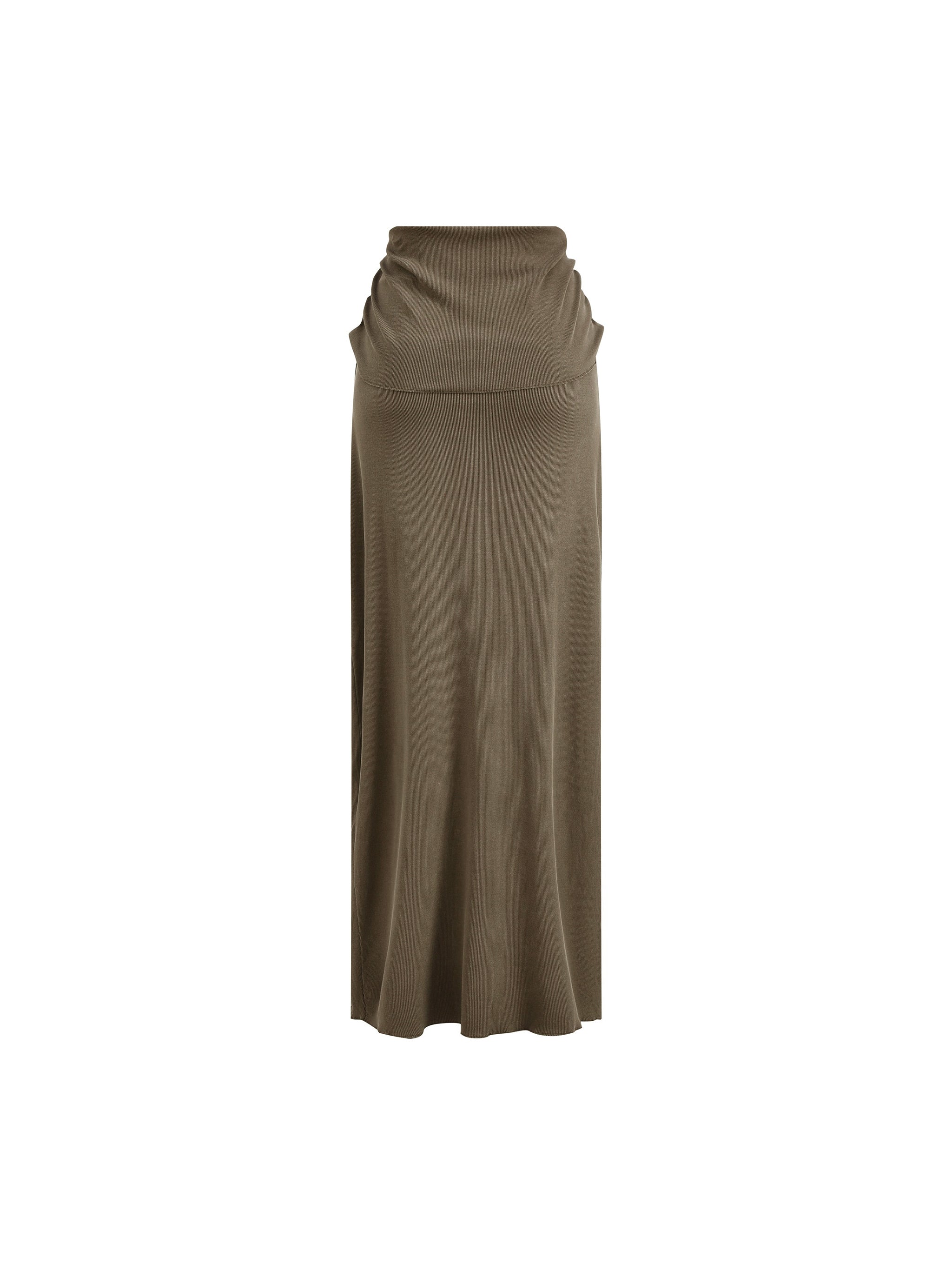 Washed Slim Maxi Skirt - Sand