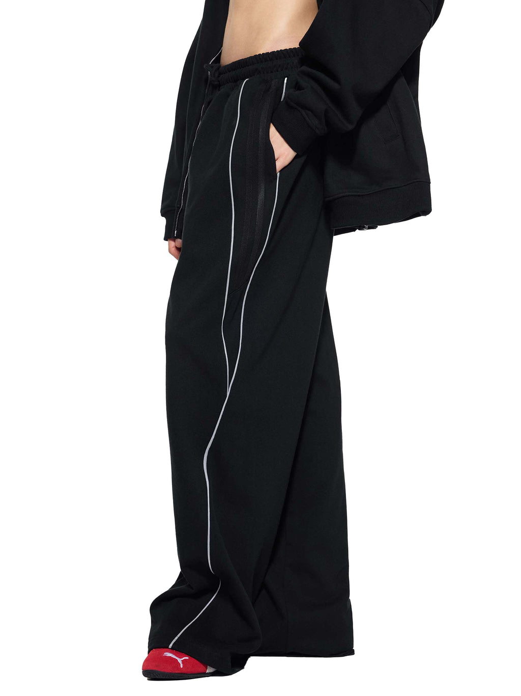 Striped Straight-Leg Sweatpants - Lost Skull