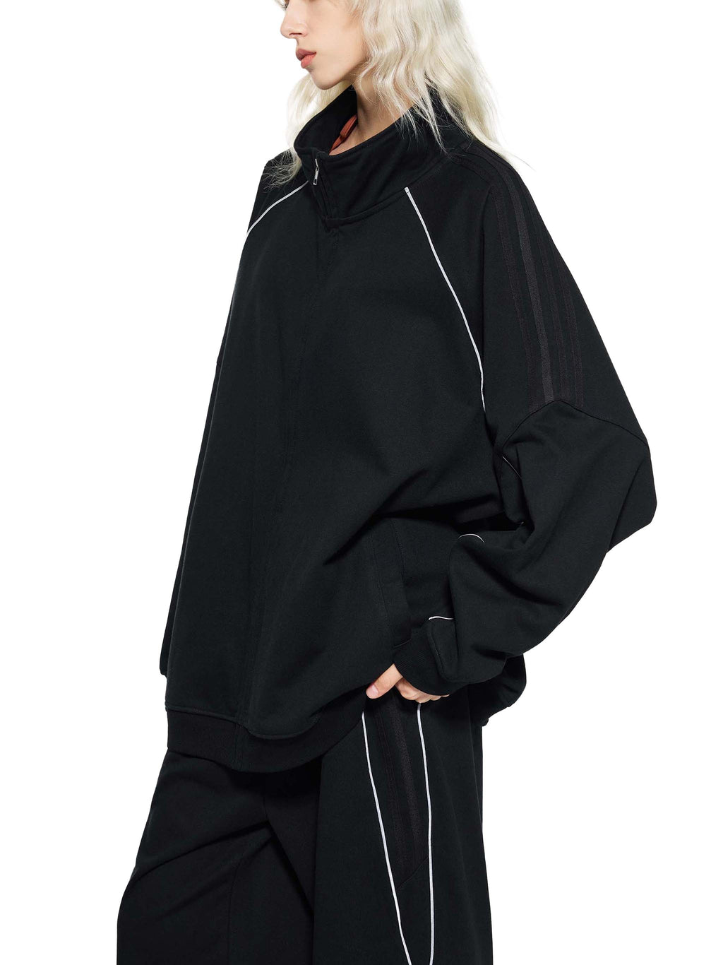 Striped Raglan Jacket - Lost Skull