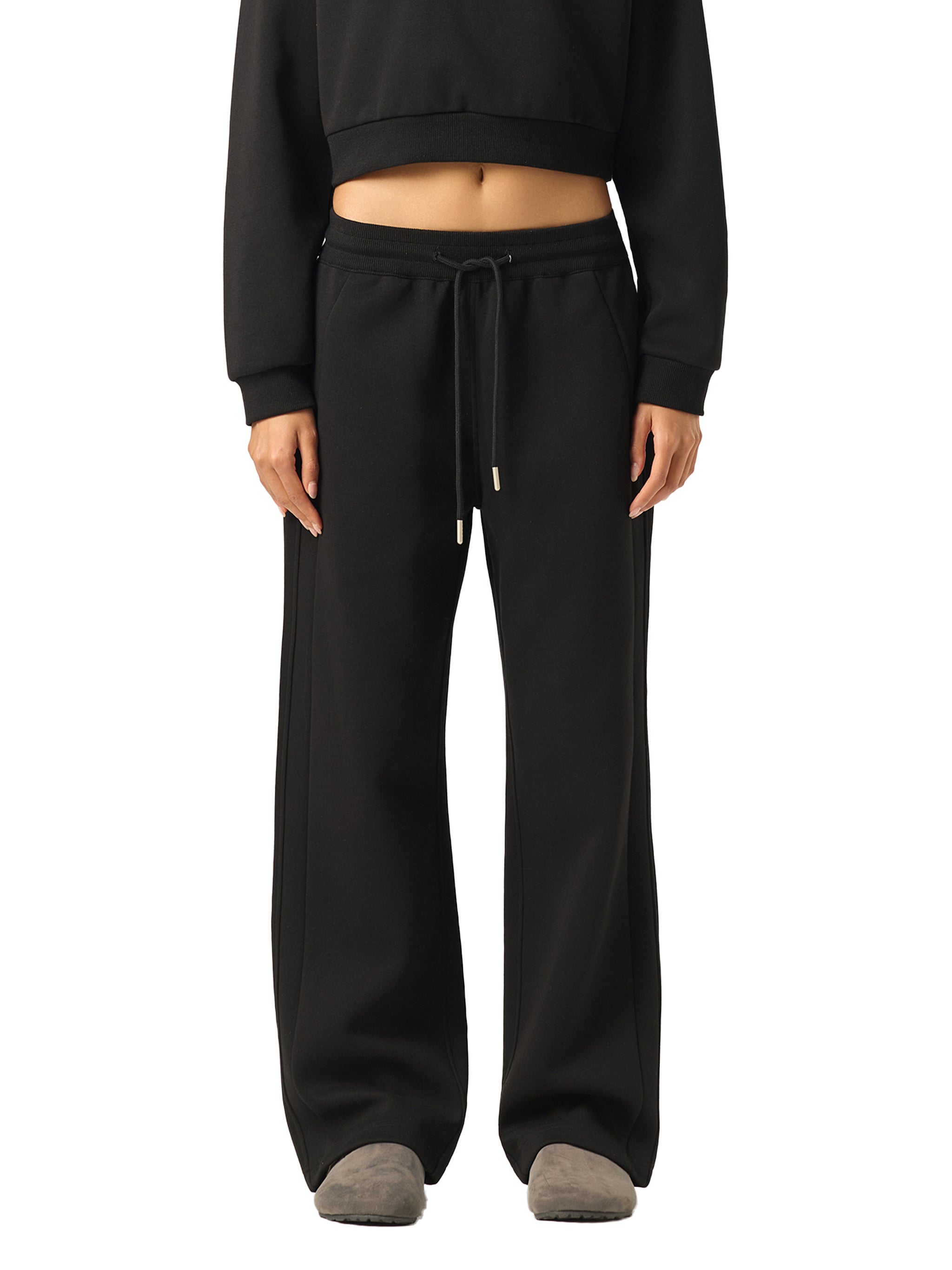Drawstring Straight-Leg Sweatpants